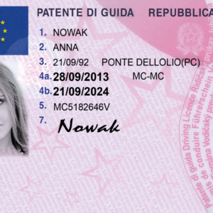Italian driver license